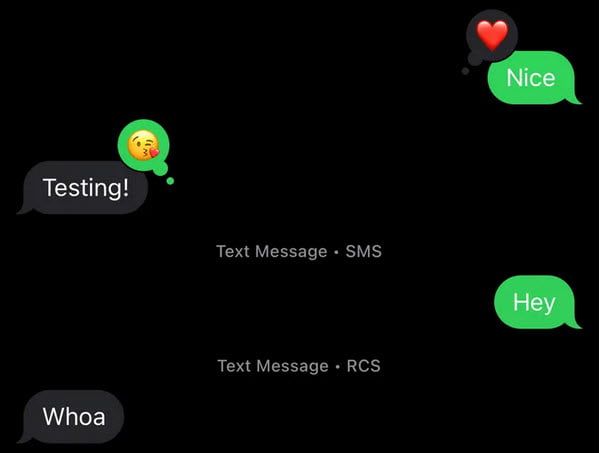 Sometimes it’s SMS, sometimes it’s RCS.