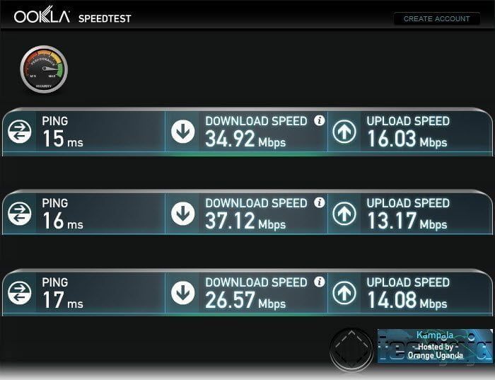 LTE CPE E5180 speed tests